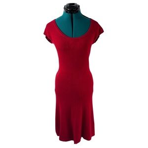 Zara Red flare Sweater Dress (M)